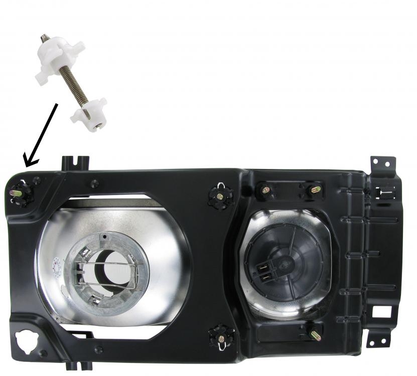 Abblendlicht Stellschraube horizontal eckige Scheinwerfer T3